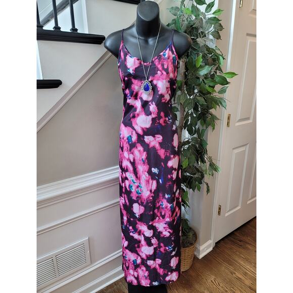 Vila Dresses & Skirts - Vila Slip Dress Women's Size Small Purple Pink Abstract Sweetheart Casual Party